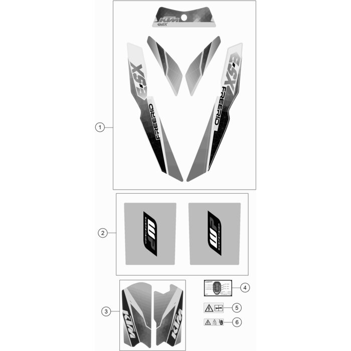 AUFKLEBER-SET GABEL WP