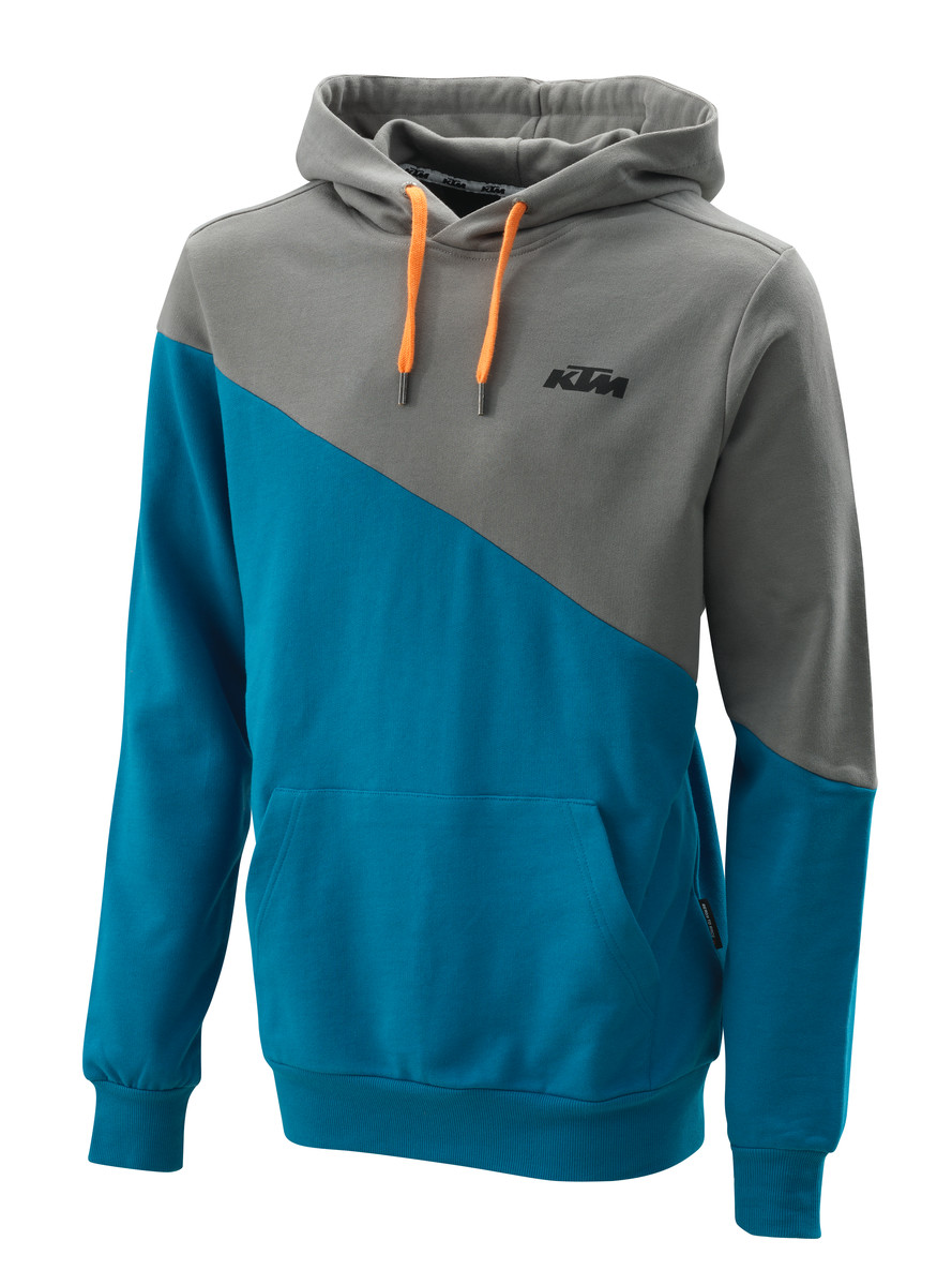 Diagonal Hoodie blau