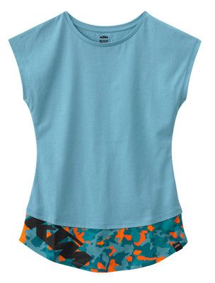 GIRLS CAMOU TEE XS