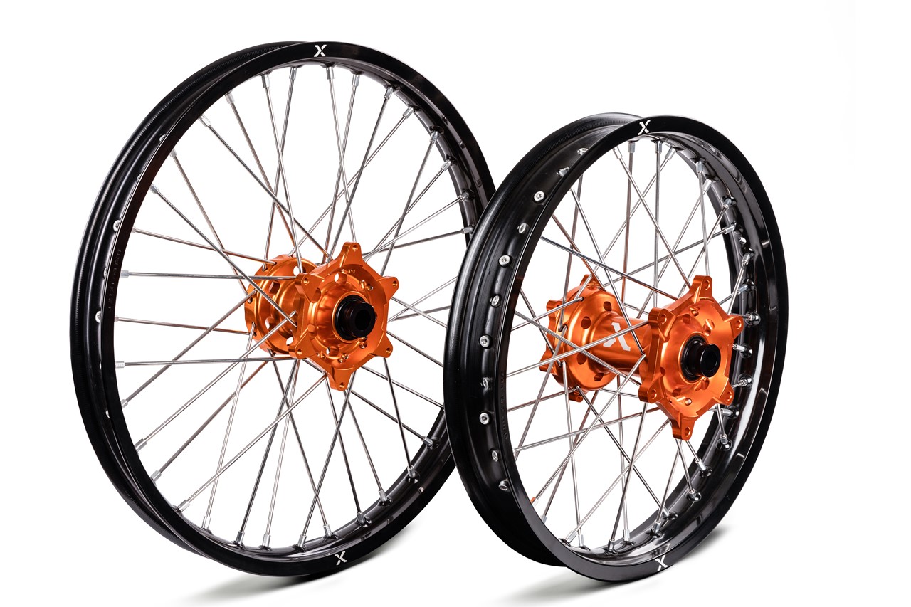 X-GRIP Felgen-Set schwarz-orange
